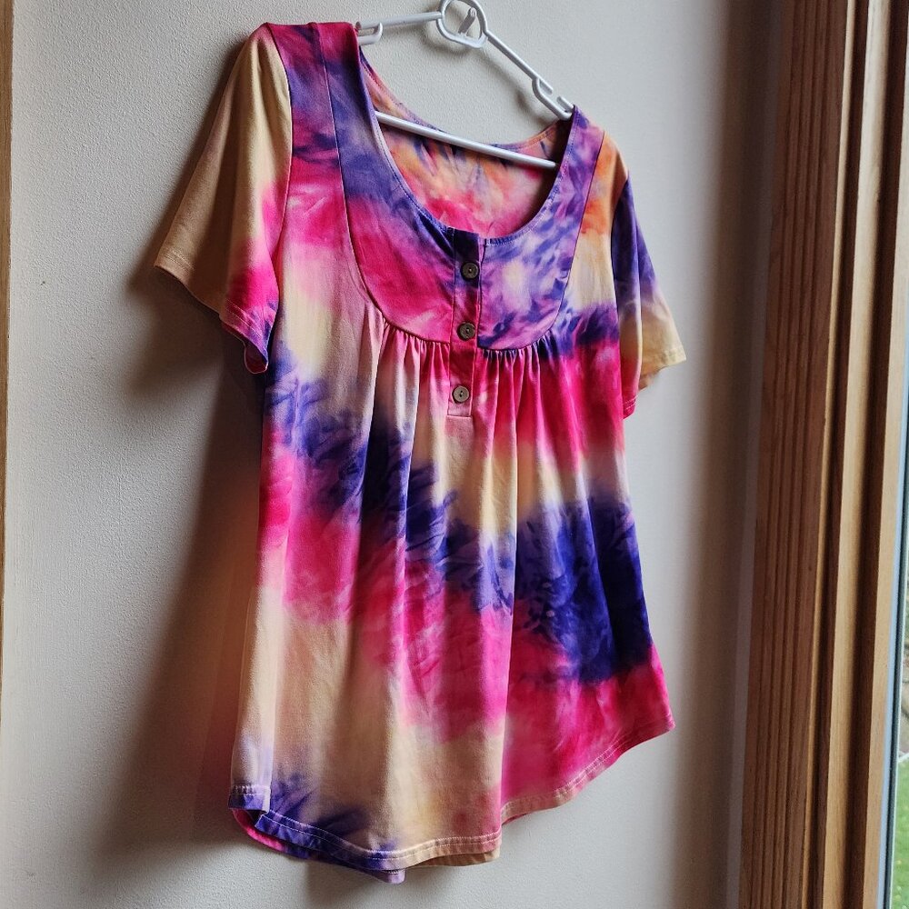 Amazon Colorful Short Sleeve Scoop Neck Jersey Size Large